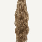 Front Ana Beach Waves 20 Inch Dark Blonde Salon Quality Synthetic DIY Qcura Ponytail Hair Extension