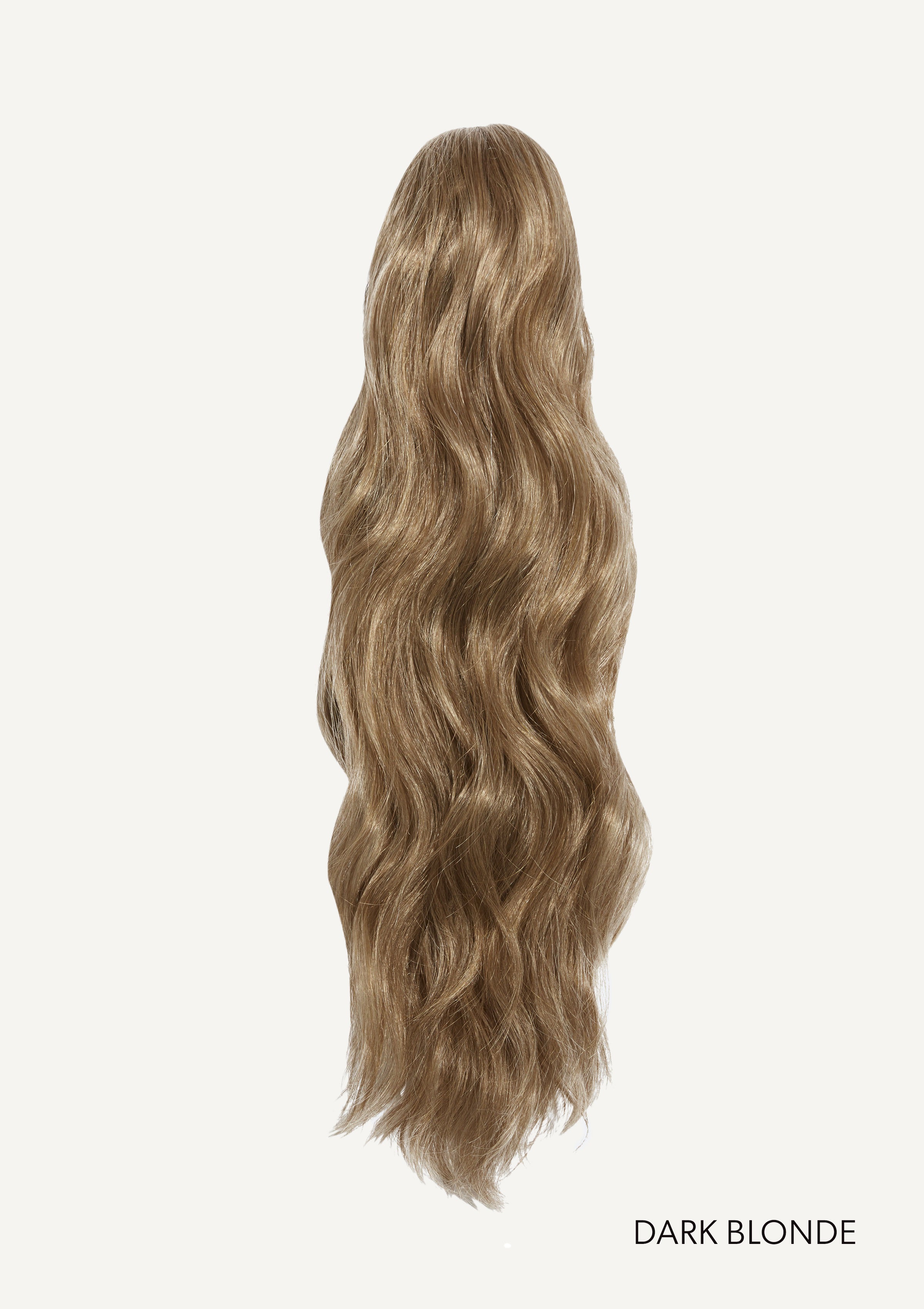 Front Ana Beach Waves 20 Inch Dark Blonde Salon Quality Synthetic DIY Qcura Ponytail Hair Extension