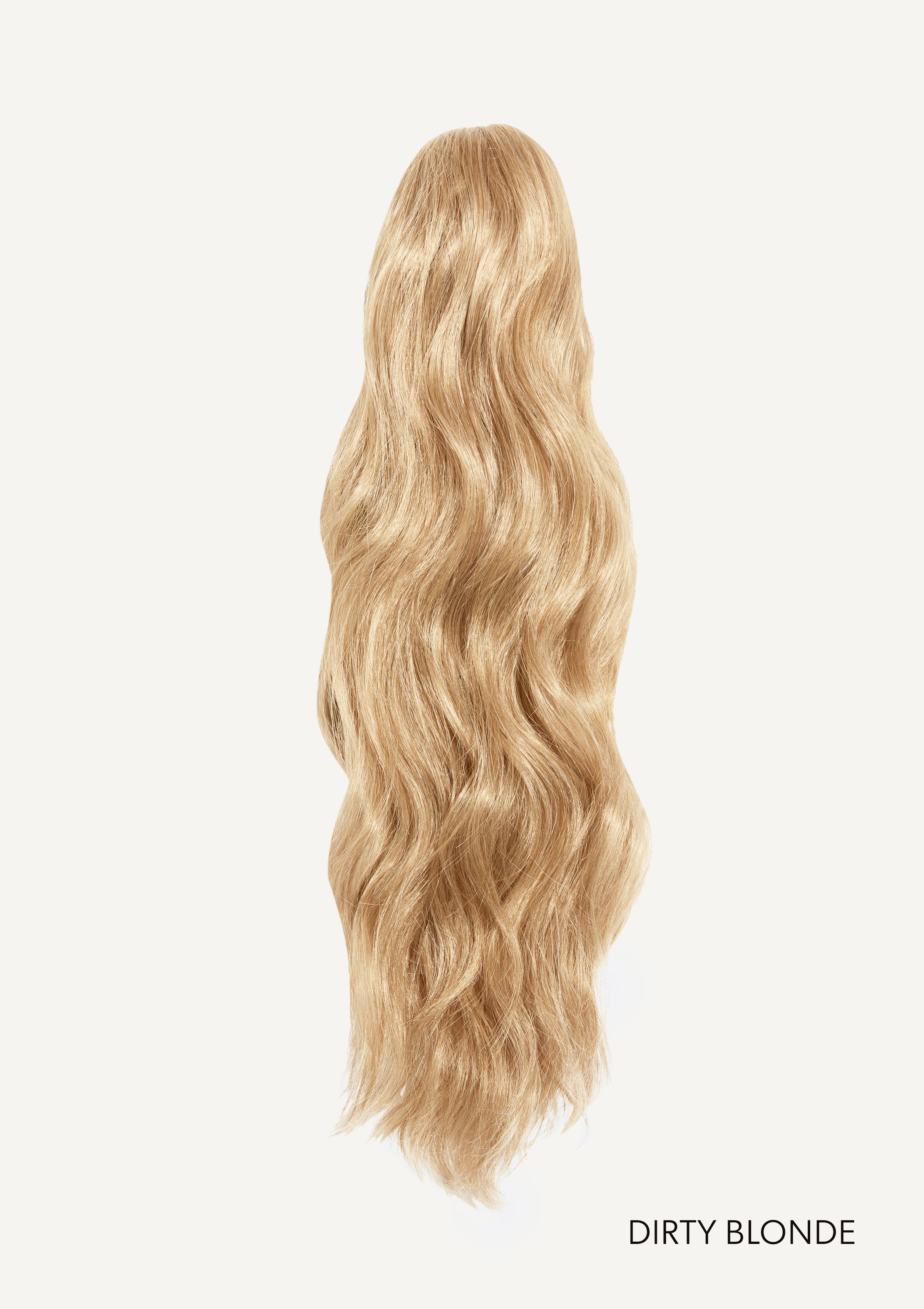 Front Ana Beach Waves 20 Inch Dirty Blonde Salon Quality Synthetic DIY Qcura Ponytail Hair Extension