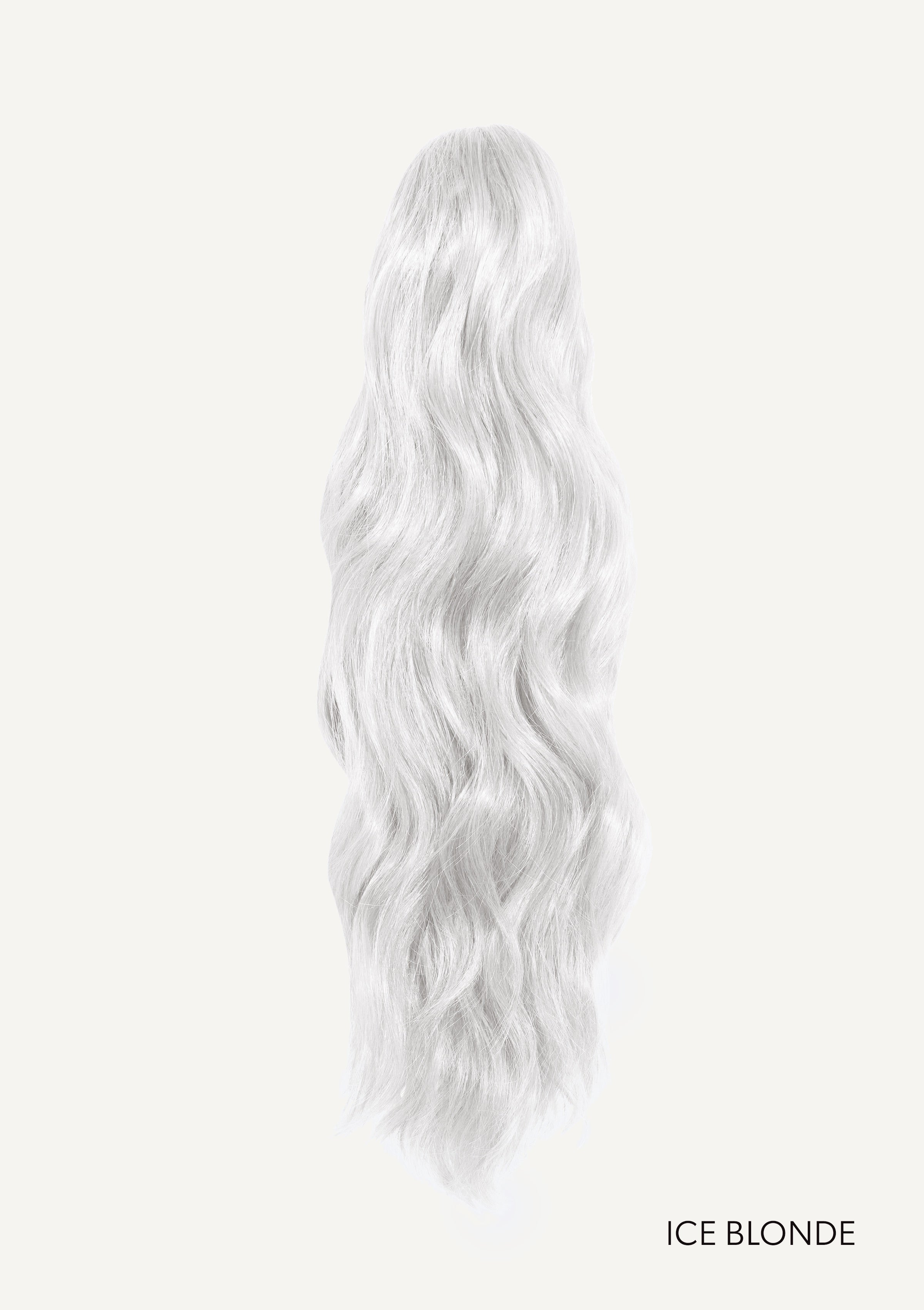 Front Ana Beach Waves 20 Inch Ice Blonde Salon Quality Synthetic DIY Qcura Ponytail Hair Extension