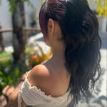 Ana Beach Waves 20 Inch Black Clip On Salon Quality Synthetic DIY Qcura Ponytail Hair Extension