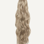 Front Ana Beach Waves 20 Inch Light Ash Blonde Salon Quality Synthetic DIY Qcura Ponytail Hair Extension