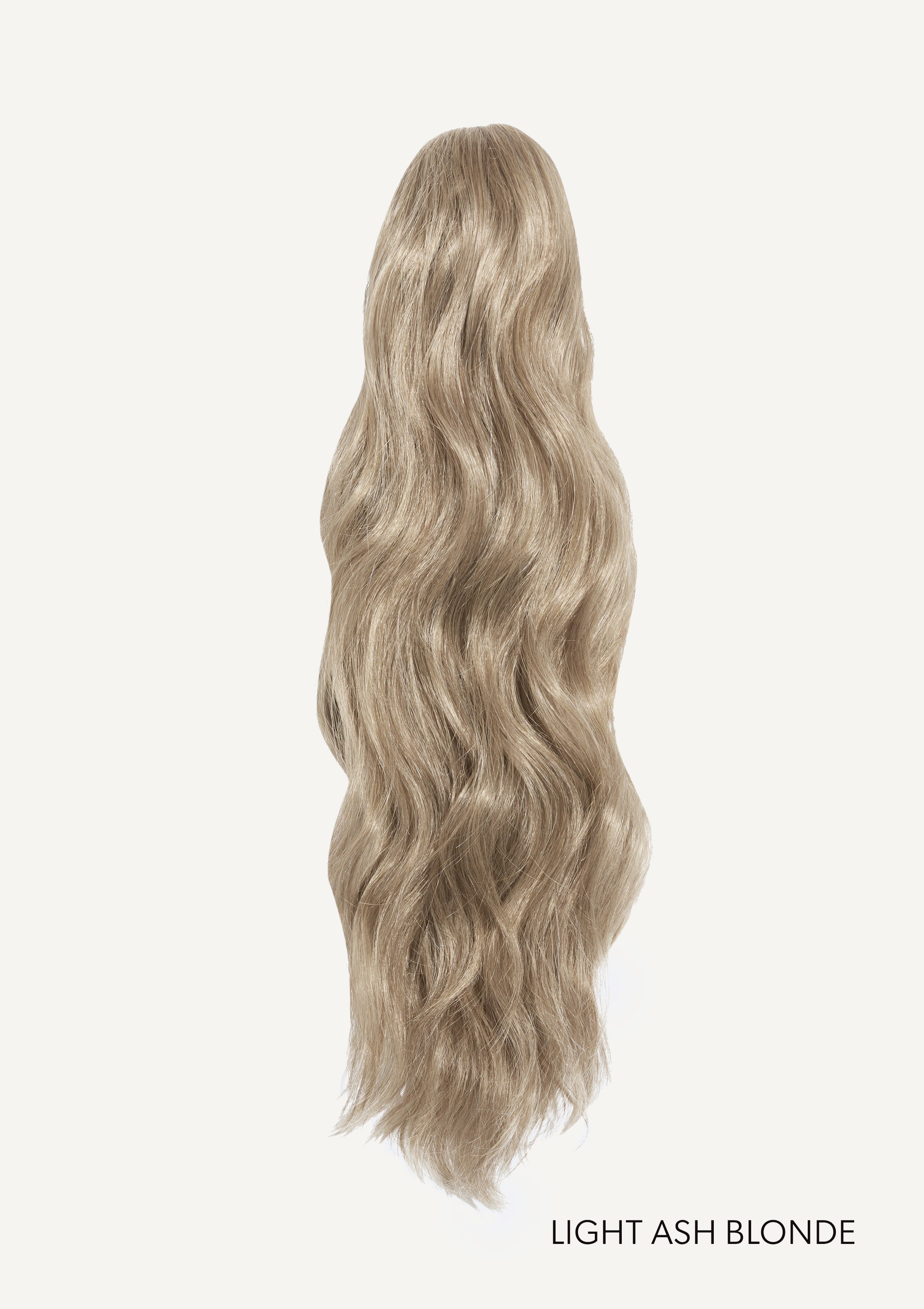 Front Ana Beach Waves 20 Inch Light Ash Blonde Salon Quality Synthetic DIY Qcura Ponytail Hair Extension