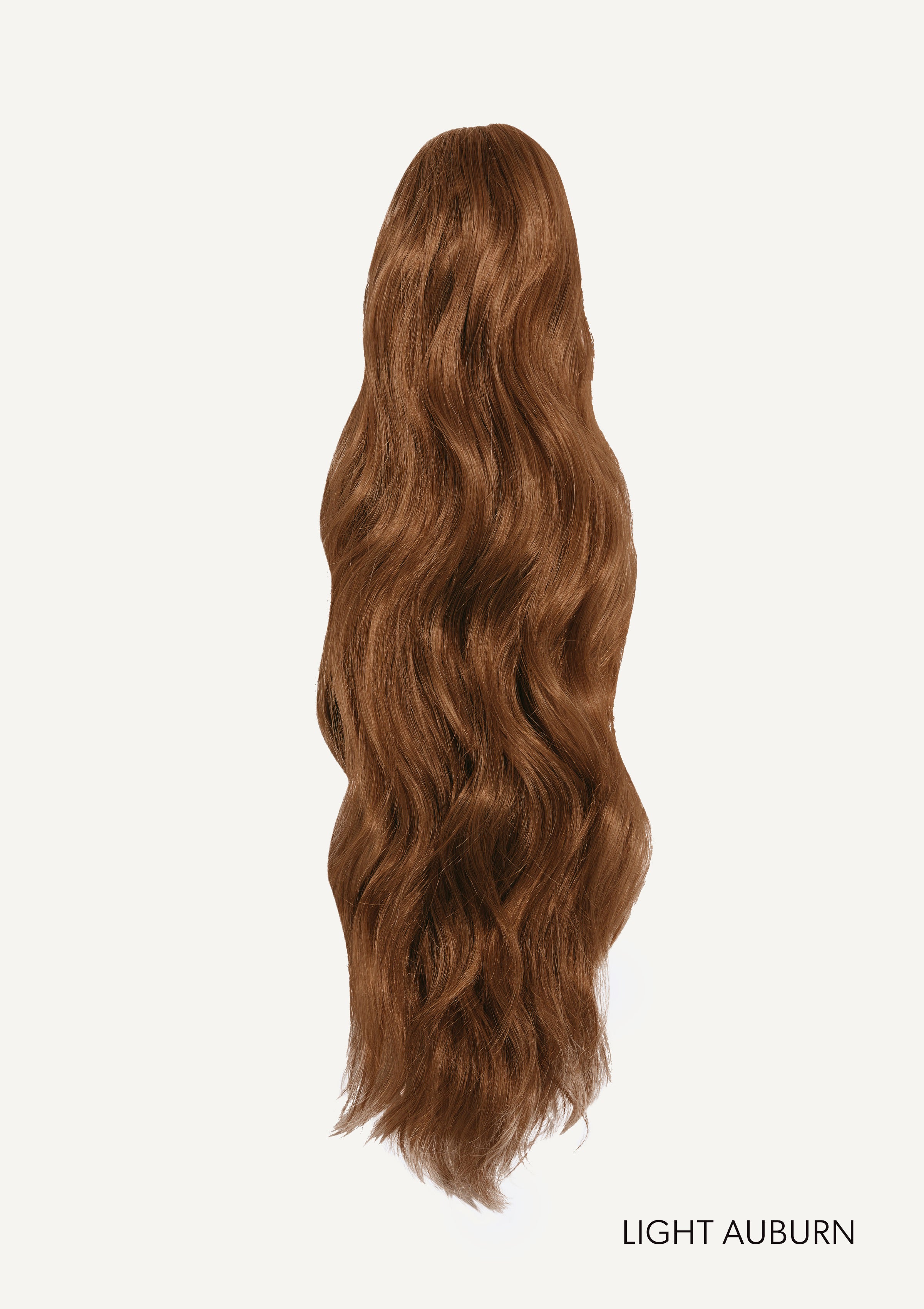 Front Ana Beach Waves 20 Inch Light Auburn Salon Quality Synthetic DIY Qcura Ponytail Hair Extension