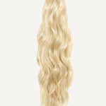 Front Ana Beach Waves 20 Inch Light Blonde Salon Quality Synthetic DIY Qcura Ponytail Hair Extension
