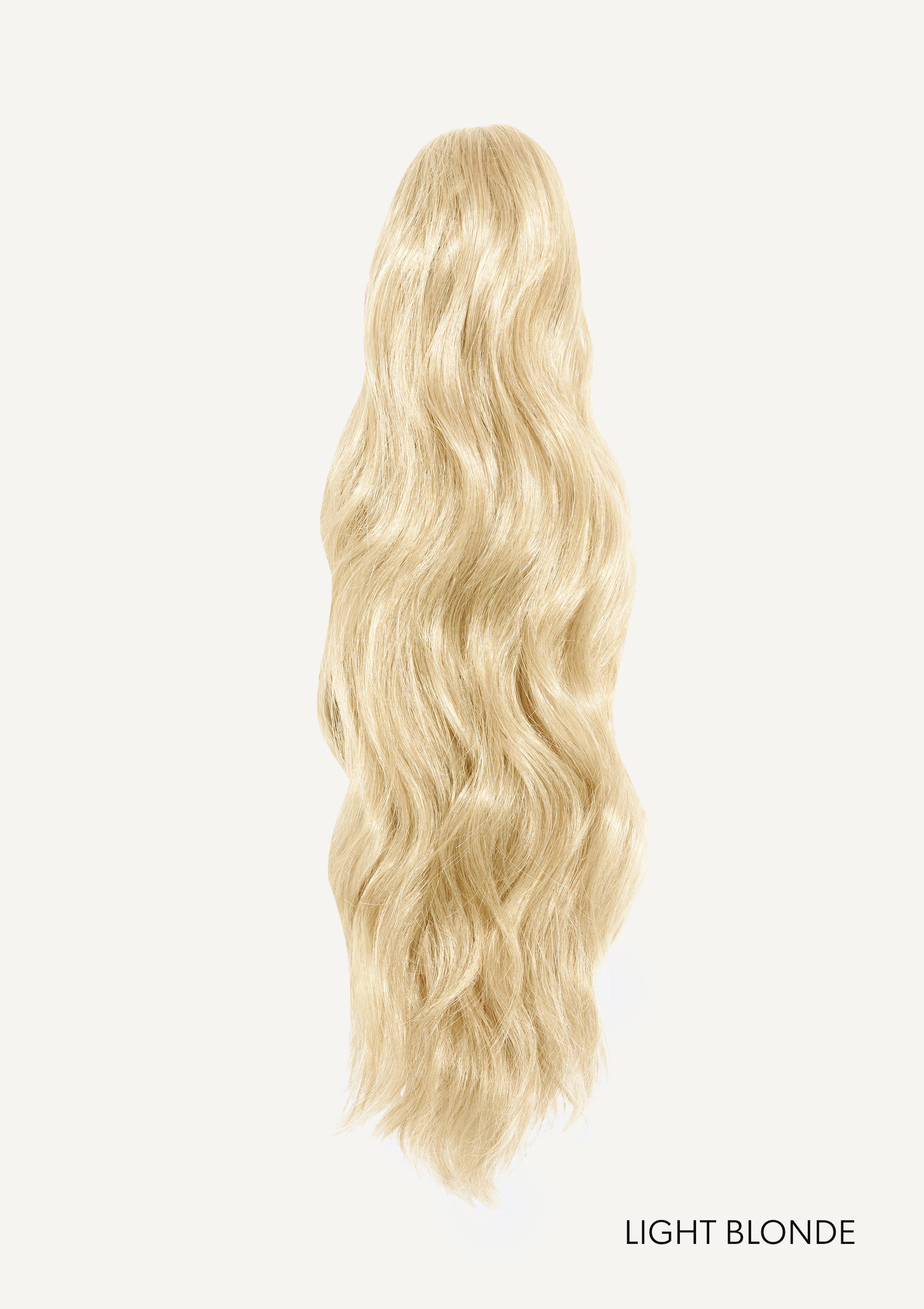 Front Ana Beach Waves 20 Inch Light Blonde Salon Quality Synthetic DIY Qcura Ponytail Hair Extension