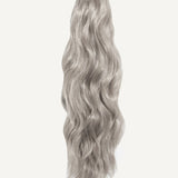 Front Ana Beach Waves 20 Inch Light Grey Salon Quality Synthetic DIY Qcura Ponytail Hair Extension