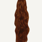 Front Ana Beach Waves 20 Inch Medium Auburn Salon Quality Synthetic DIY Qcura Ponytail Hair Extension