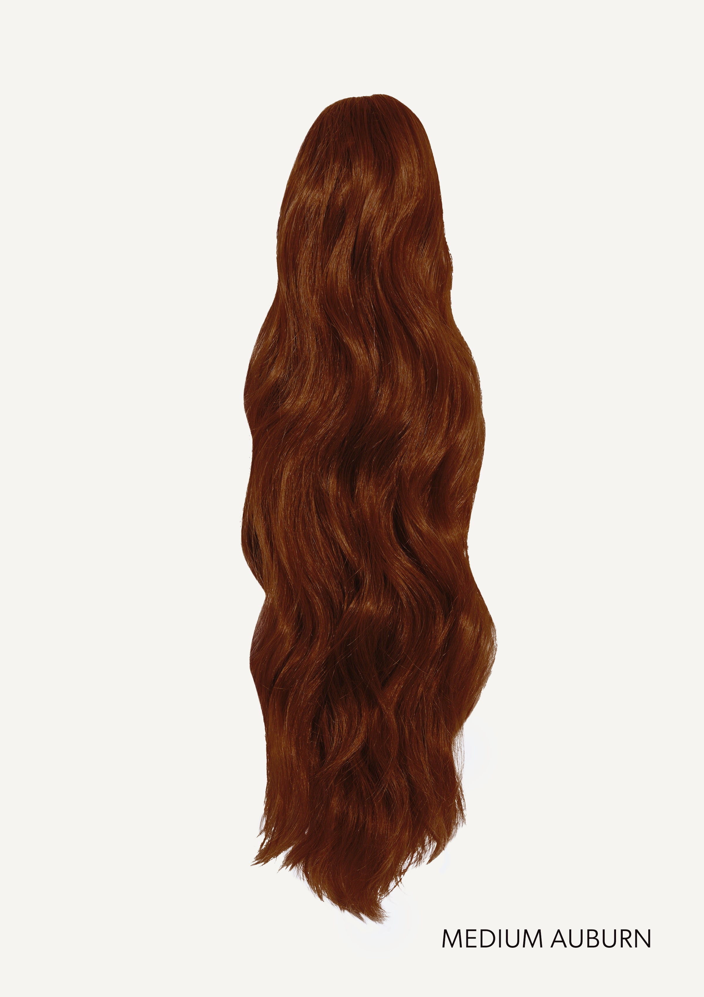 Front Ana Beach Waves 20 Inch Medium Auburn Salon Quality Synthetic DIY Qcura Ponytail Hair Extension