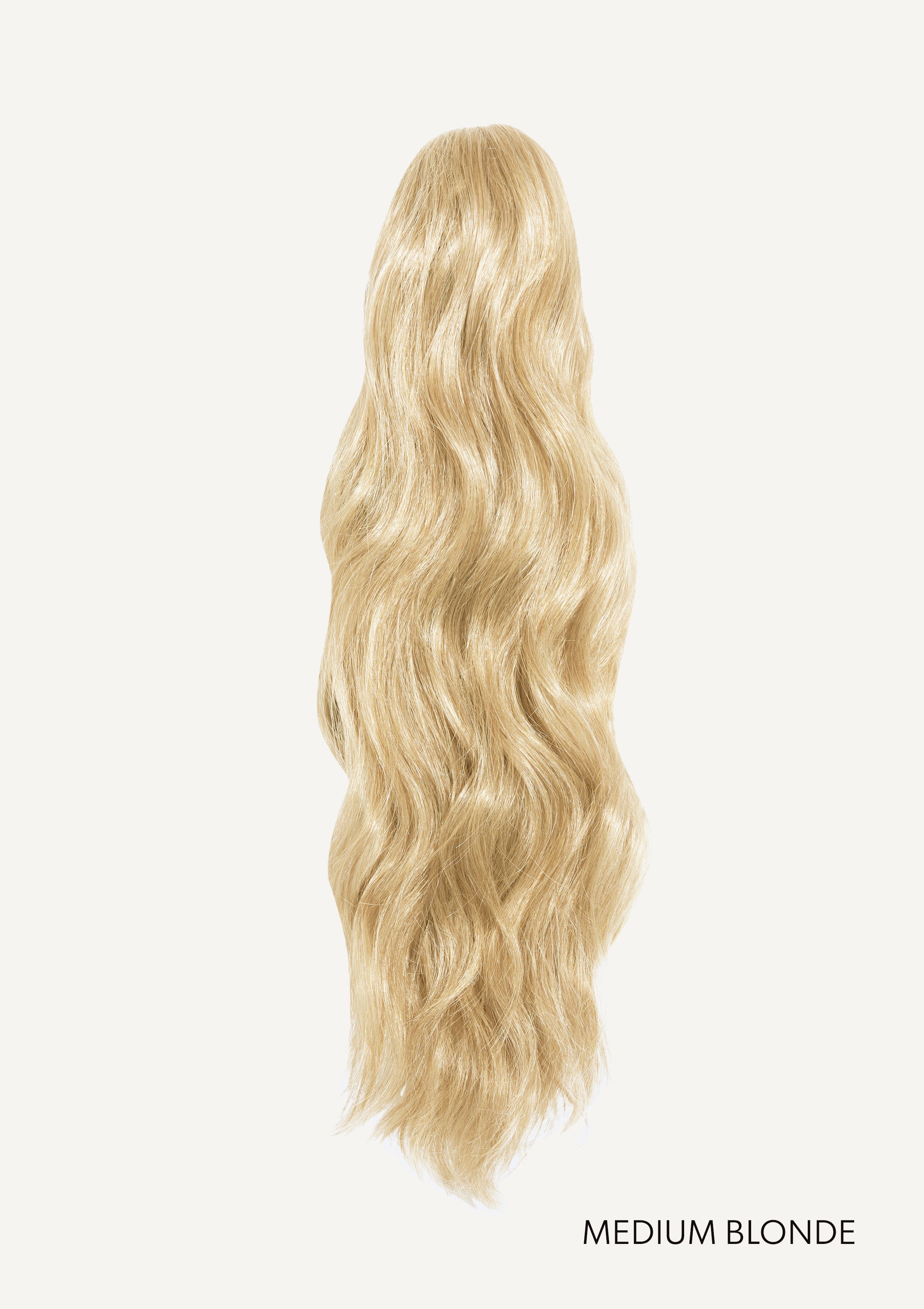 Front Ana Beach Waves 20 Inch Medium Blonde Salon Quality Synthetic DIY Qcura Ponytail Hair Extension