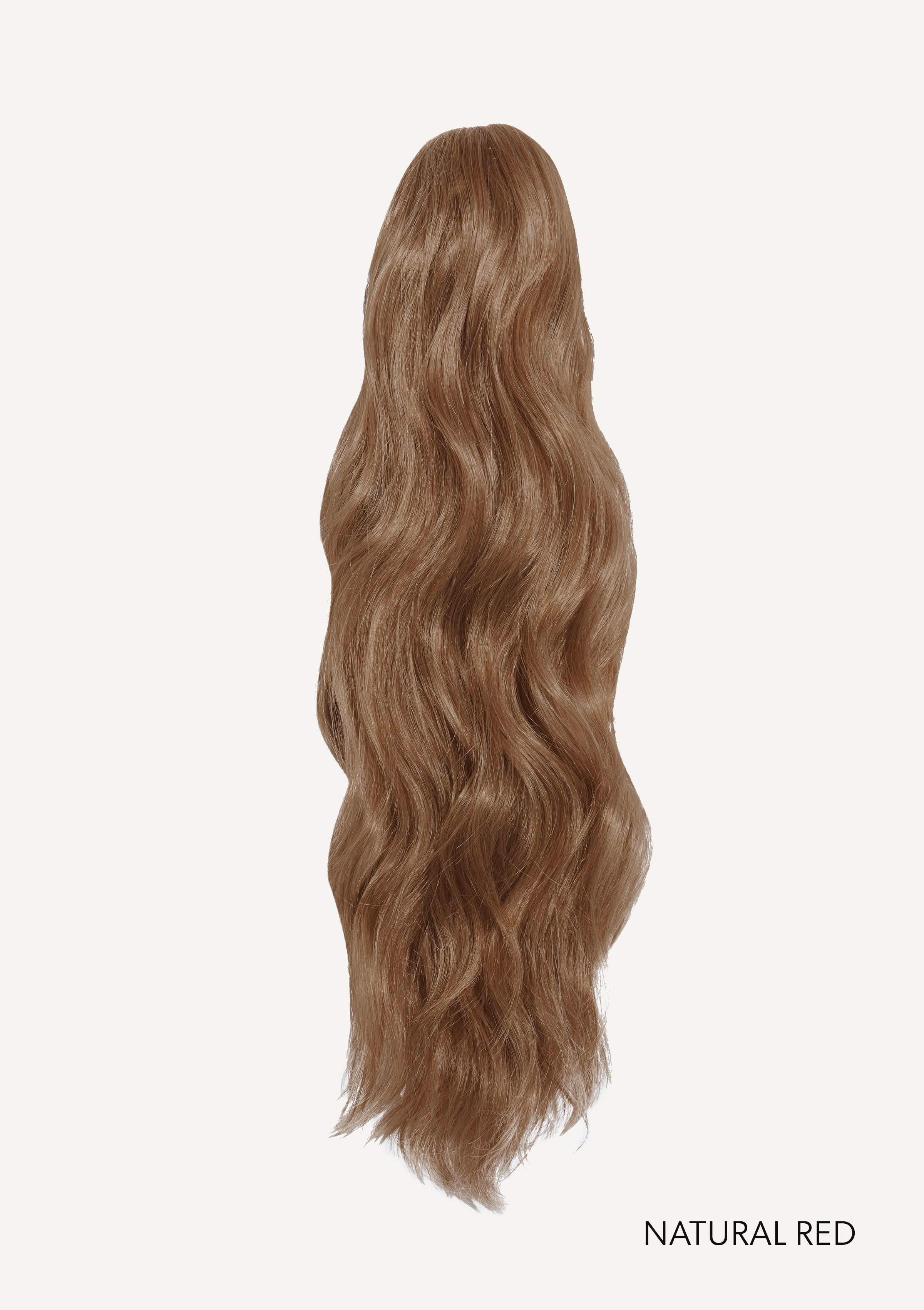 Front Ana Beach Waves 20 Inch Natural Red Salon Quality Synthetic DIY Qcura Ponytail Hair Extension