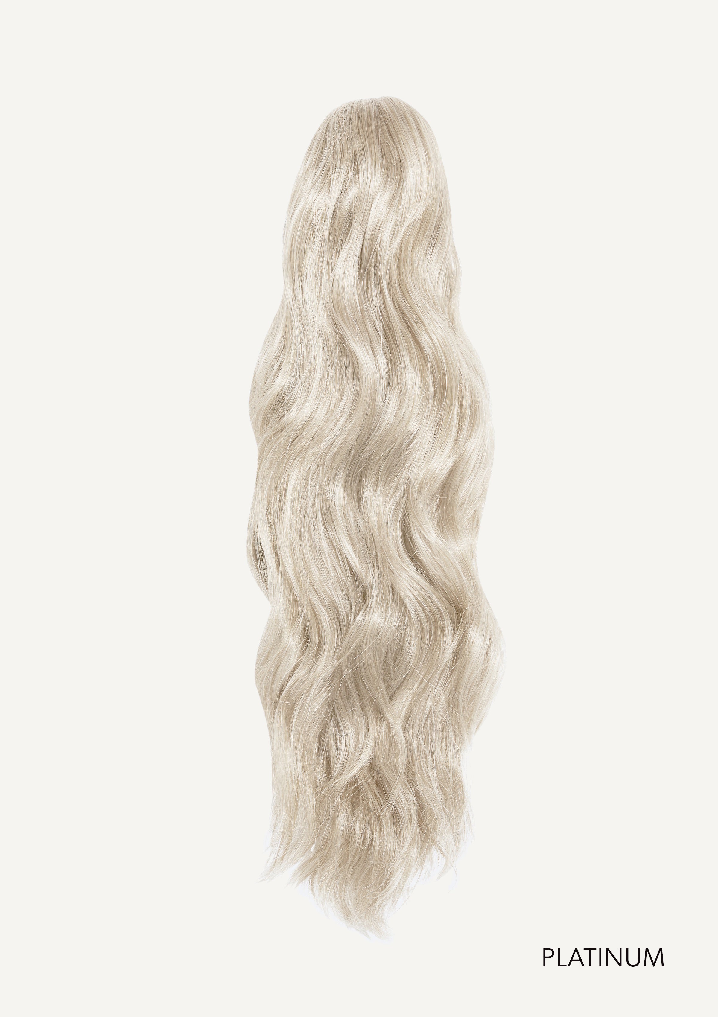 Front Ana Beach Waves 20 Inch Platinum Salon Quality Synthetic DIY Qcura Ponytail Hair Extension