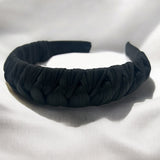 Braided Shimmer Headband - Black