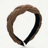 Braided Pleated Headband - Nude