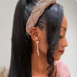 Braided Pleated Headband - Nude
