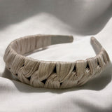 Braided Shimmer Headband - Nude