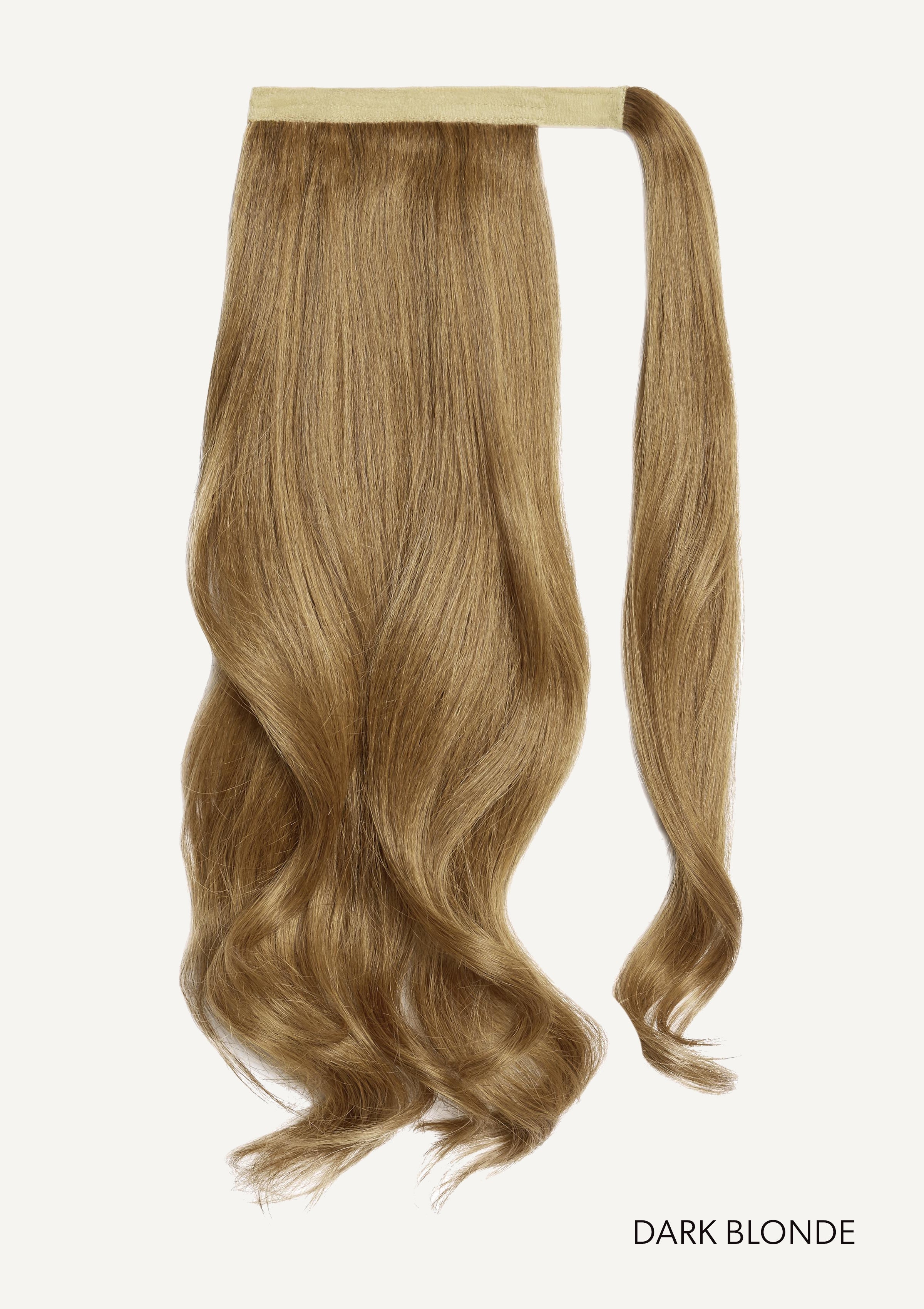 Front Rae Lush Curl 22 Inch and 26 Inch Dark Blonde Wrap Around Salon Quality Synthetic DIY Qcura Ponytail Hair Extension