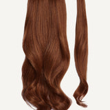 Front Rae Lush Curl 22 Inch and 26 Inch Medium Auburn Wrap Around Salon Quality Synthetic DIY Qcura Ponytail Hair Extension