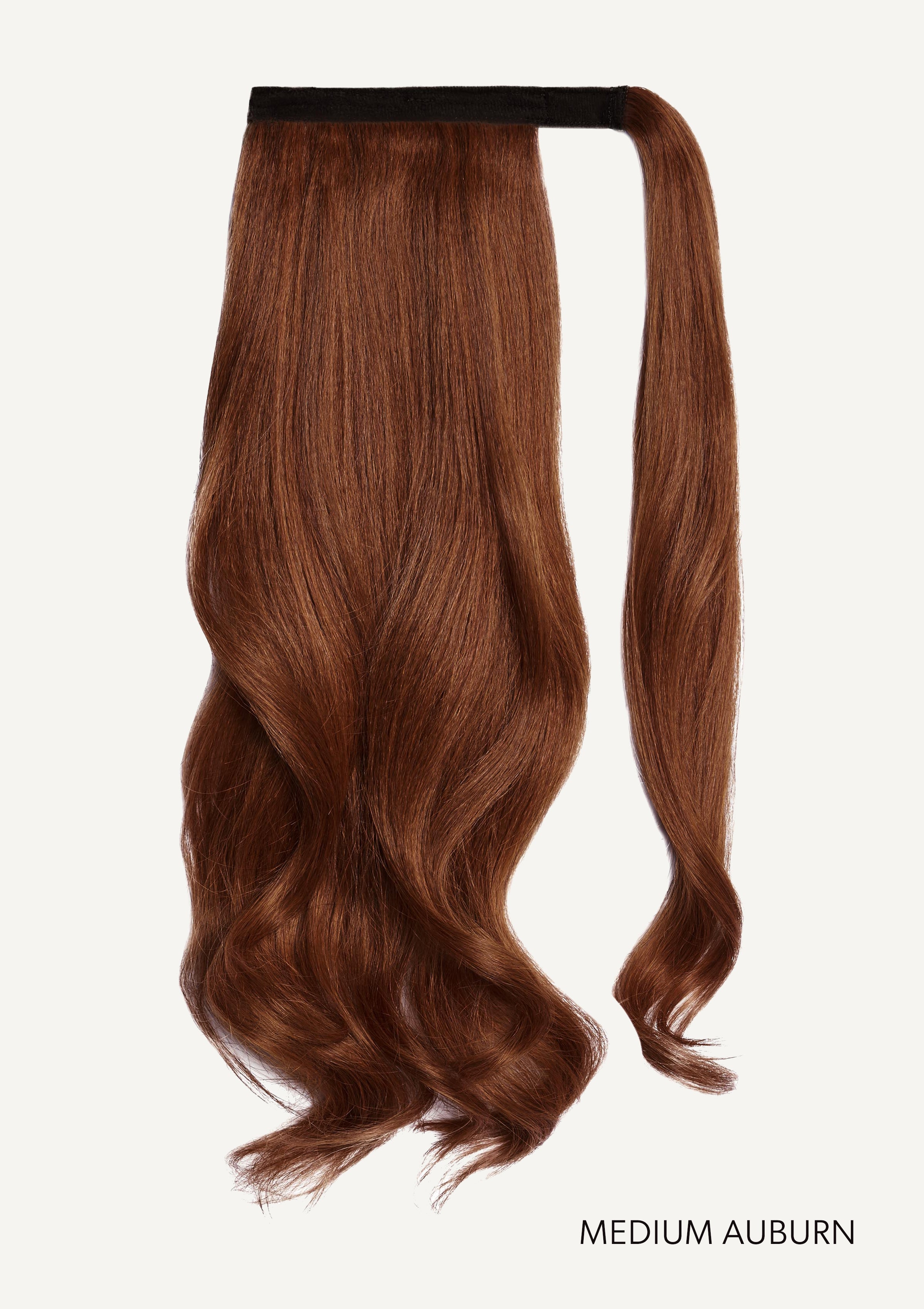 Front Rae Lush Curl 22 Inch and 26 Inch Medium Auburn Wrap Around Salon Quality Synthetic DIY Qcura Ponytail Hair Extension