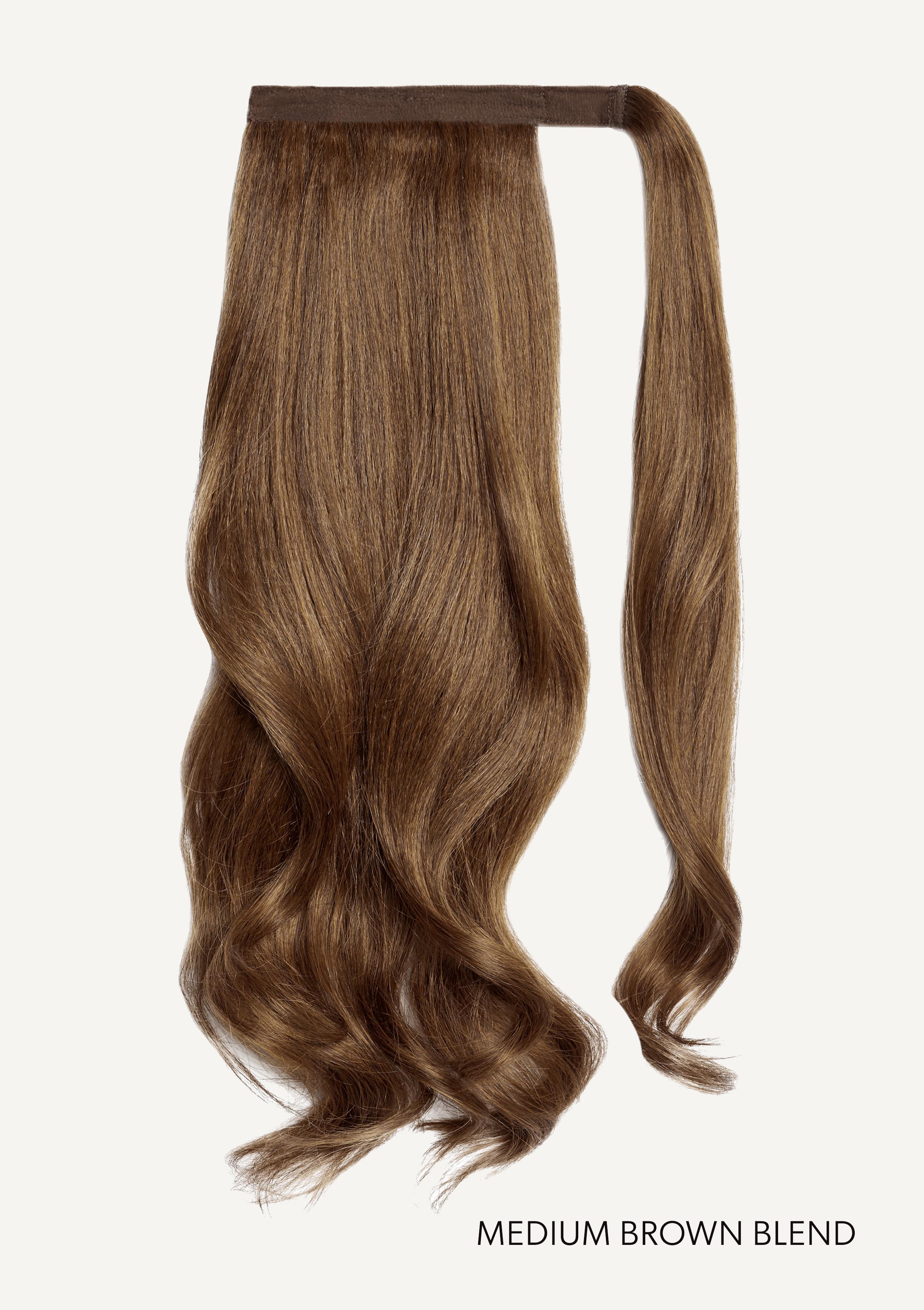 Front Rae Lush Curl 22 Inch and 26 Inch Medium Brown Blend Wrap Around Salon Quality Synthetic DIY Qcura Ponytail Hair Extension