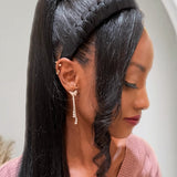 Braided Shimmer Headband - Black