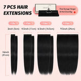#1B Natural Black Signature Solid 7-Piece Remy Clip-In Essential
