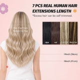 #P14/22 Blonde Highlights Dimensional Blend 7-Piece Remy Clip-In Essential