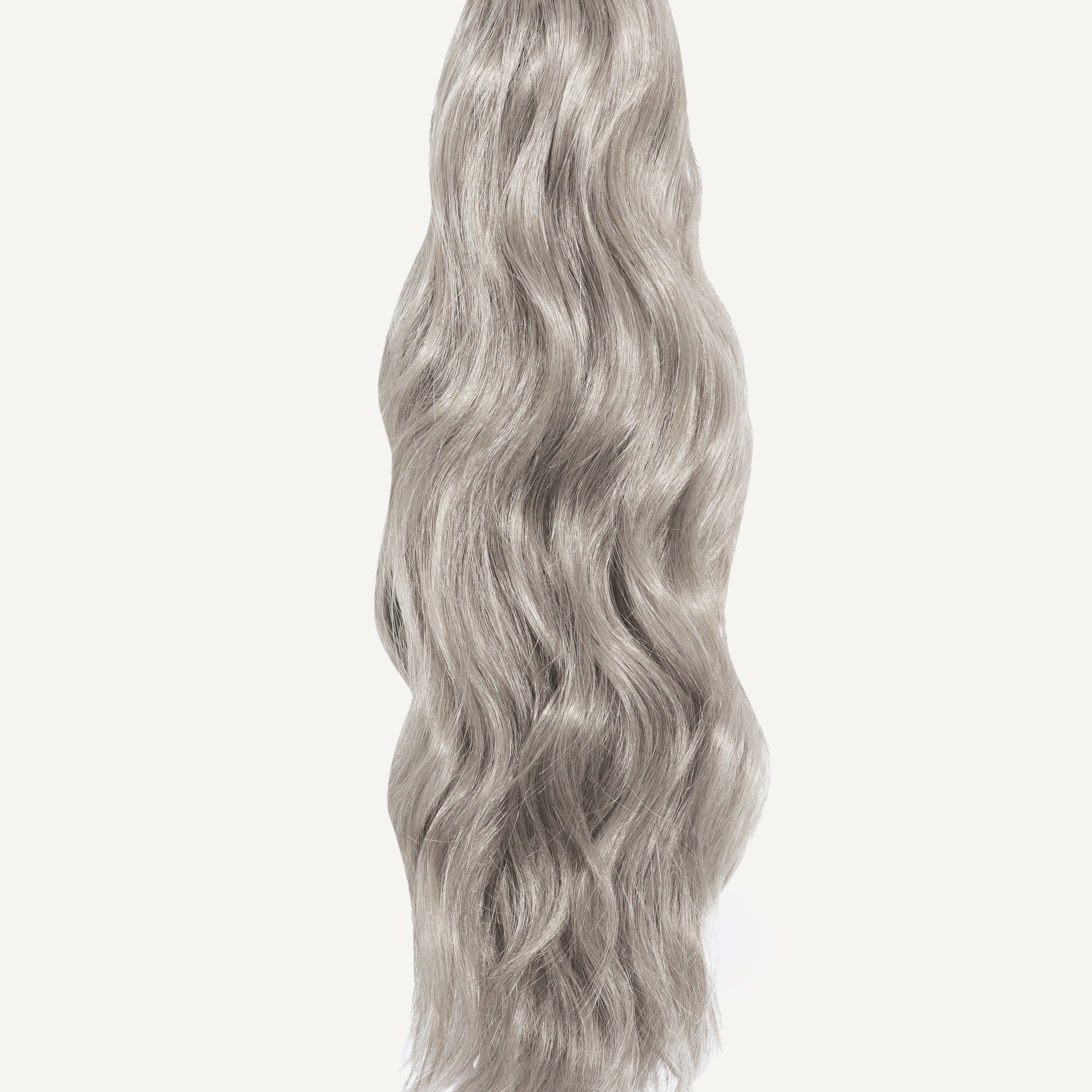 Front Ana Beach Waves 20 Inch Light Grey Salon Quality Synthetic DIY Qcura Ponytail Hair Extension