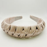 Braided Shimmer Headband - Nude