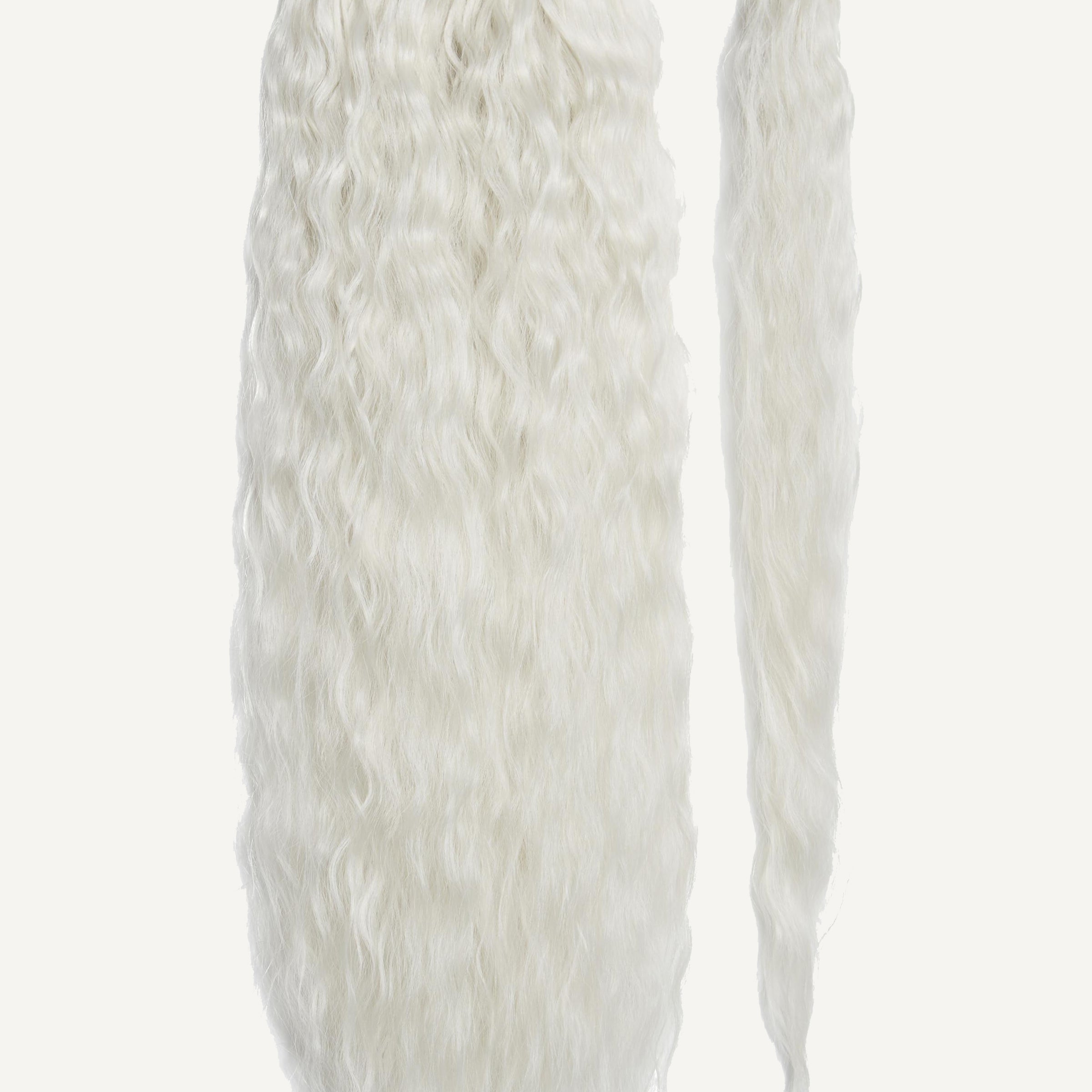 Front Rae Tousled Texture 22 Inch and 26 Inch Platinum Ice Blend Wrap Around Salon Quality Synthetic DIY Qcura Ponytail Hair Extension