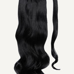 Front Rae Lush Curl 22 Inch and 26 Inch Black Wrap Around Salon Quality Synthetic DIY Qcura Ponytail Hair Extension