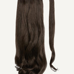 Front Rae Lush Curl 22 Inch and 26 Inch Brown Blend Wrap Around Salon Quality Synthetic DIY Qcura Ponytail Hair Extension