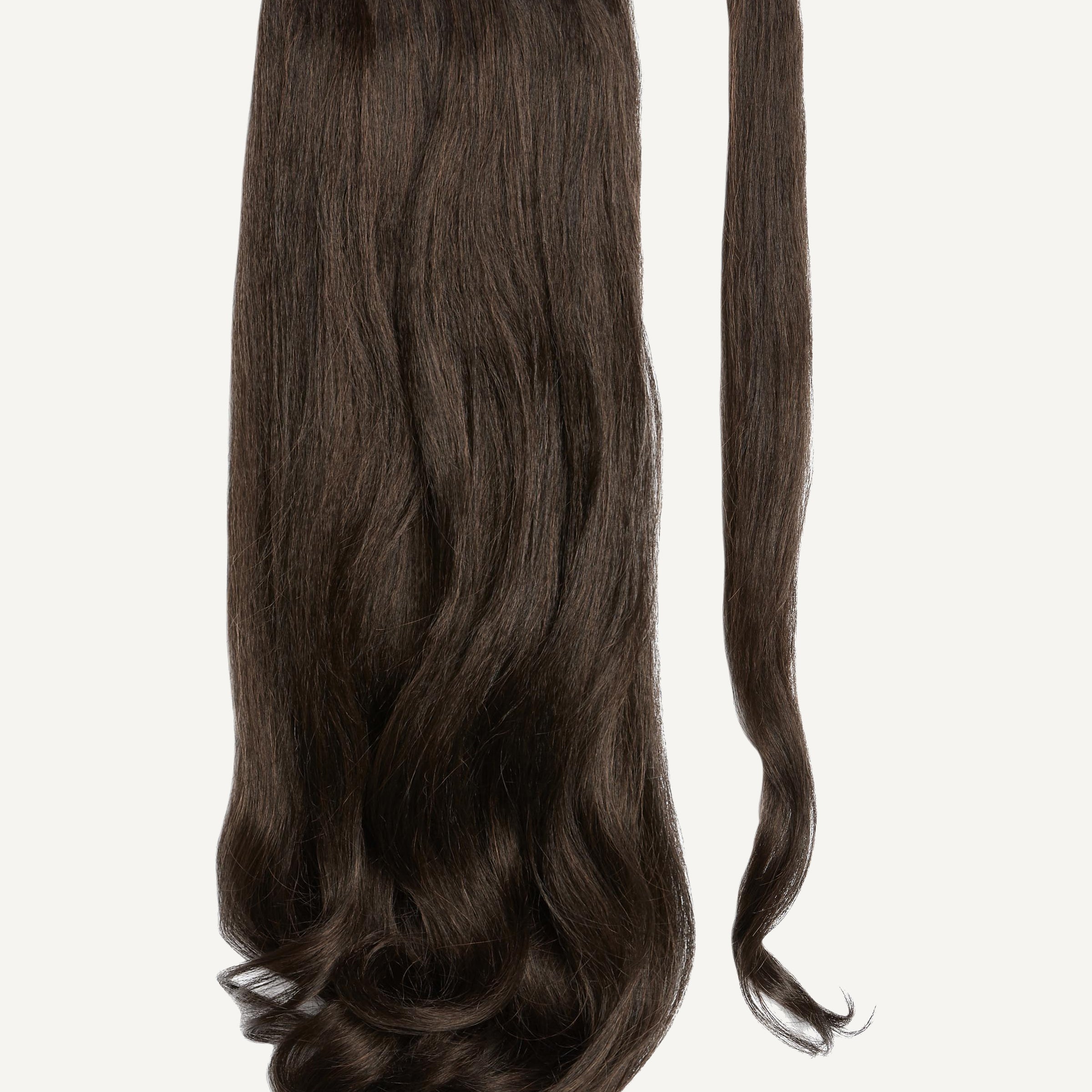 Front Rae Lush Curl 22 Inch and 26 Inch Brown Blend Wrap Around Salon Quality Synthetic DIY Qcura Ponytail Hair Extension
