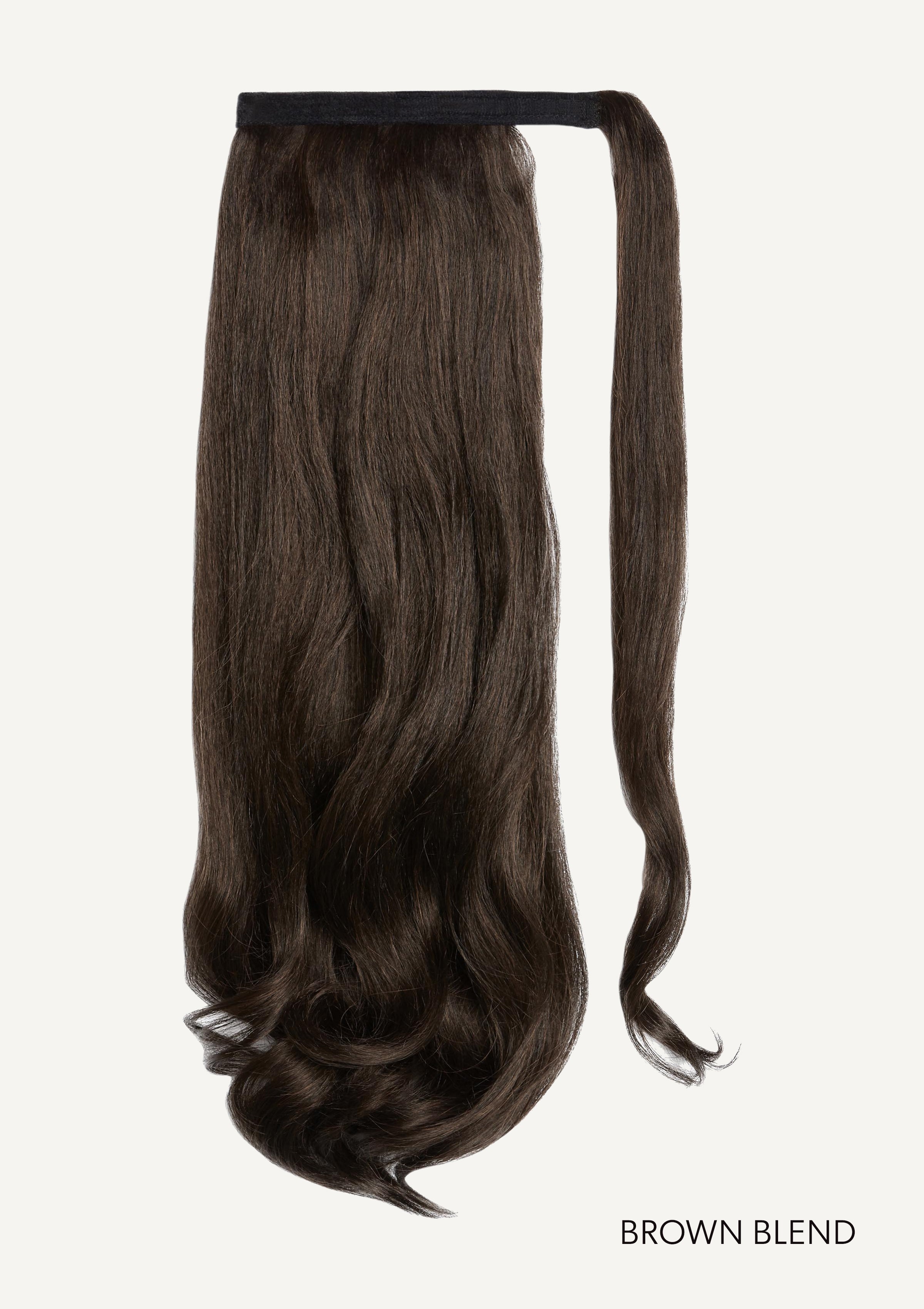Front Rae Lush Curl 22 Inch and 26 Inch Brown Blend Wrap Around Salon Quality Synthetic DIY Qcura Ponytail Hair Extension