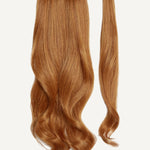 Front Rae Lush Curl 22 Inch and 26 Inch Copper Wrap Around Salon Quality Synthetic DIY Qcura Ponytail Hair Extension