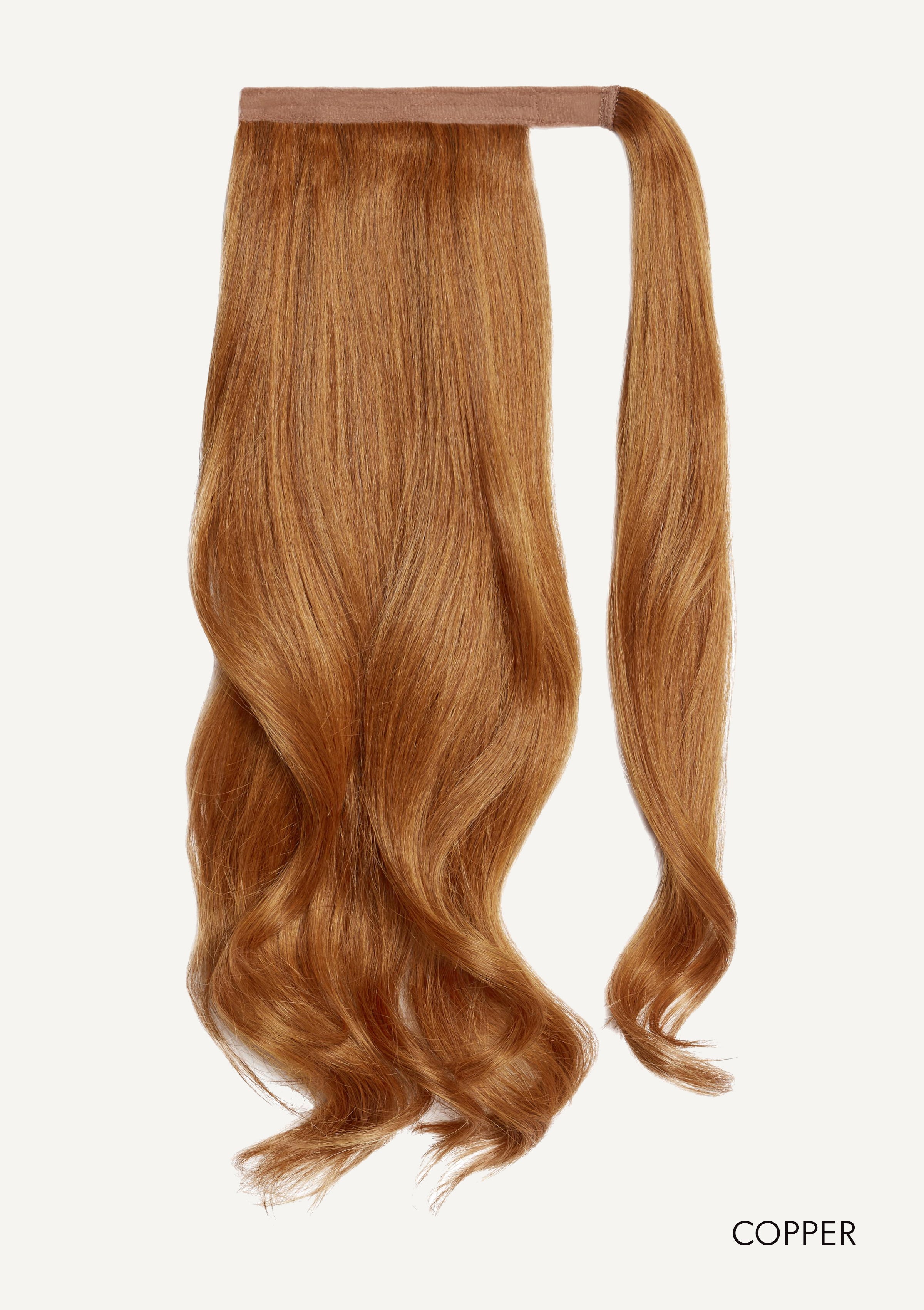 Front Rae Lush Curl 22 Inch and 26 Inch Copper Wrap Around Salon Quality Synthetic DIY Qcura Ponytail Hair Extension