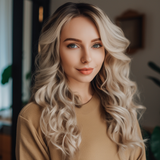 #P14/22 Blonde Highlights Dimensional Blend 7-Piece Remy Clip-In Essential