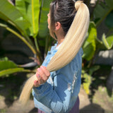 Rae Sleek and Smooth 26 Inch Blonde Blend Wrap Around Salon Quality Synthetic DIY Qcura Ponytail Hair Extension