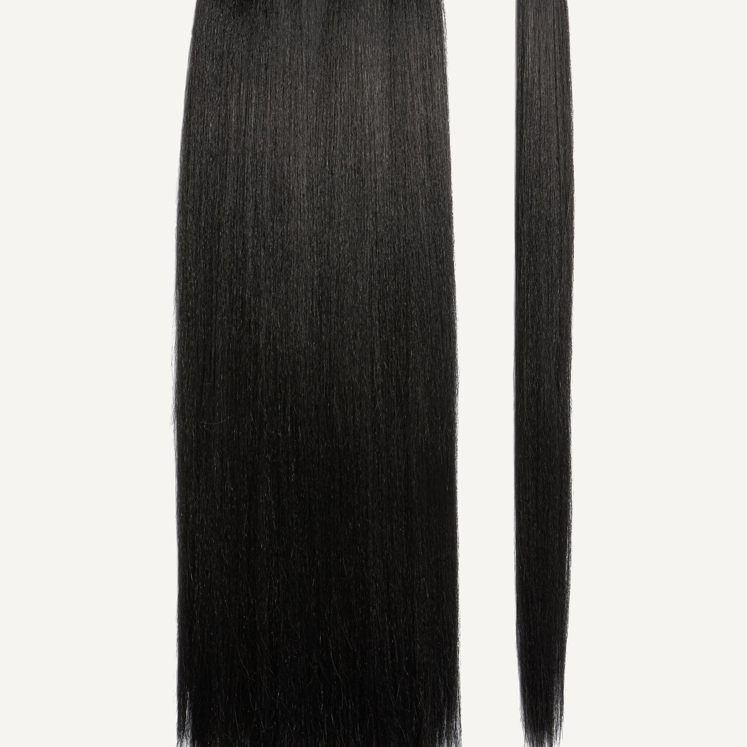 Front Rae Sleek and Smooth 22 Inch and 26 Inch Black Wrap Around Salon Quality Synthetic DI