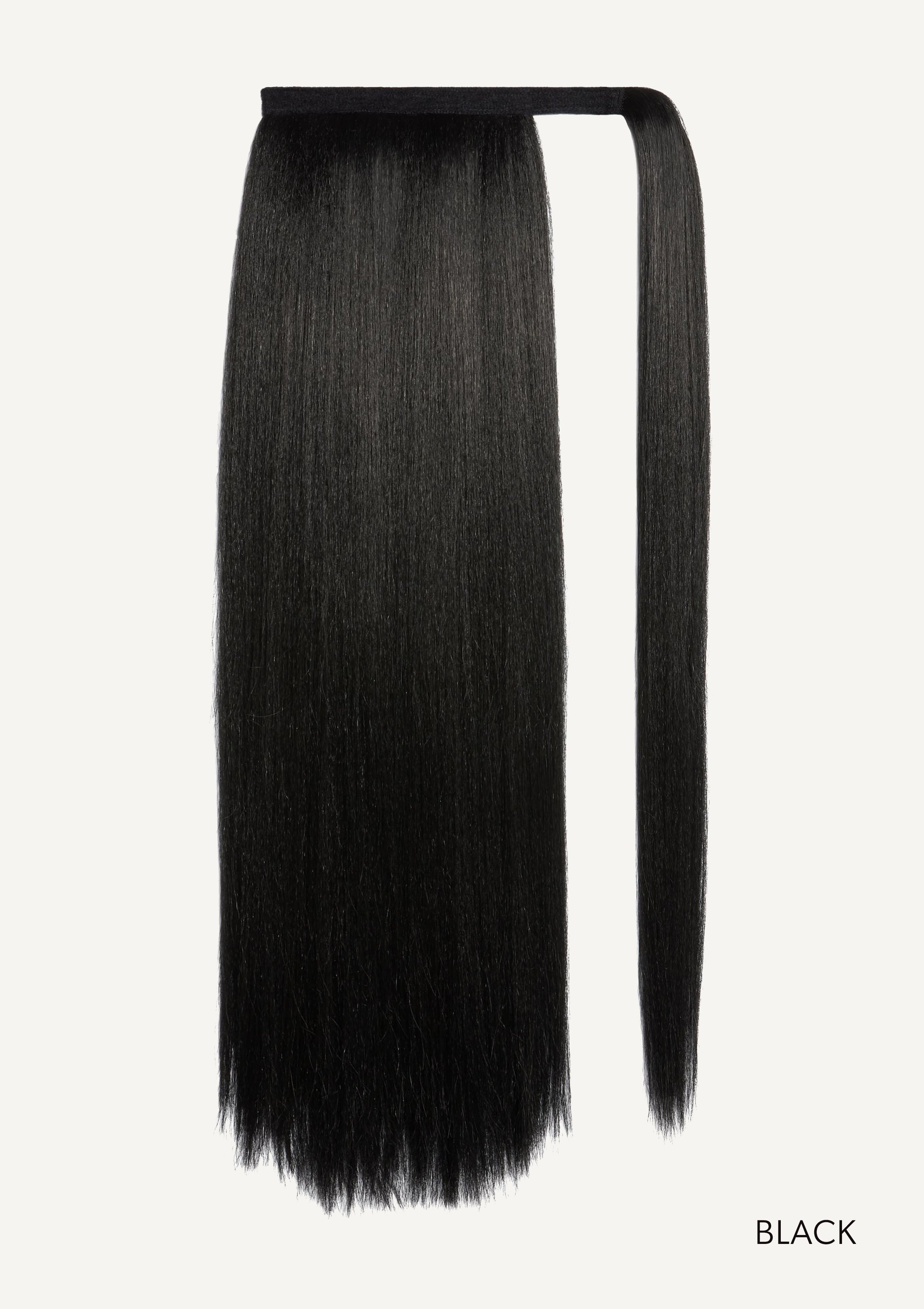 Front Rae Sleek and Smooth 22 Inch and 26 Inch Black Wrap Around Salon Quality Synthetic DI